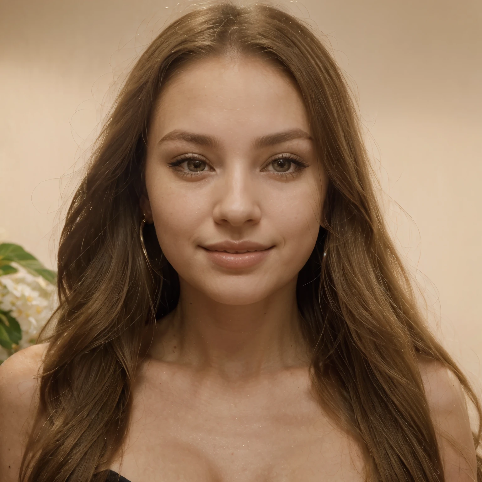 ((incredibly beautiful young, short araffe woman with long dark blonde hair)), (looks similar but not exactly not Sophie Mudd), ((greek, italian decent)), ((gorgeous 21 year old woman)), (high ponytail), (round, almost oscillating head), (beautiful big smile), (perfect photo that encapsulates her beauty), (close portrait), ((looking straight into the camera)), (((very detailed, hyper realistic face))), natural lighting