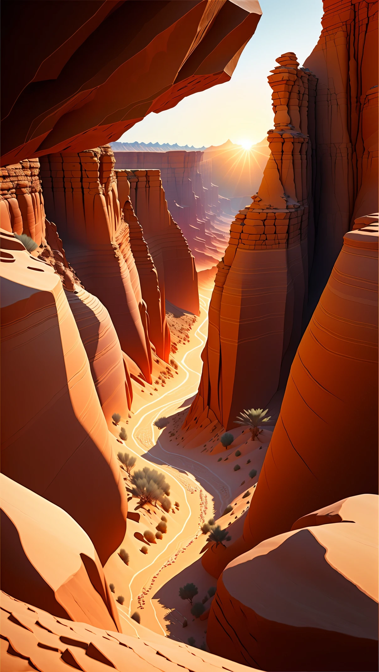 (8K, Live shooting, highest quality, pieces fly: 1.2), High-definition RAW color photo, professional photography, cinematic light, ((desert canyon)), valley of the kings, land without vegetation, dusty plateau, (Rock-cut tombs in a rocky mountain valley), world heritage landscape, at dusk, sunset shining through, Light of the sun, ((desert and rocks, canyon landscape)), (Use wide-angle lens:1.2, film grain), center image, High resolution, high detail, epic movie lighting, lively, hyper real,