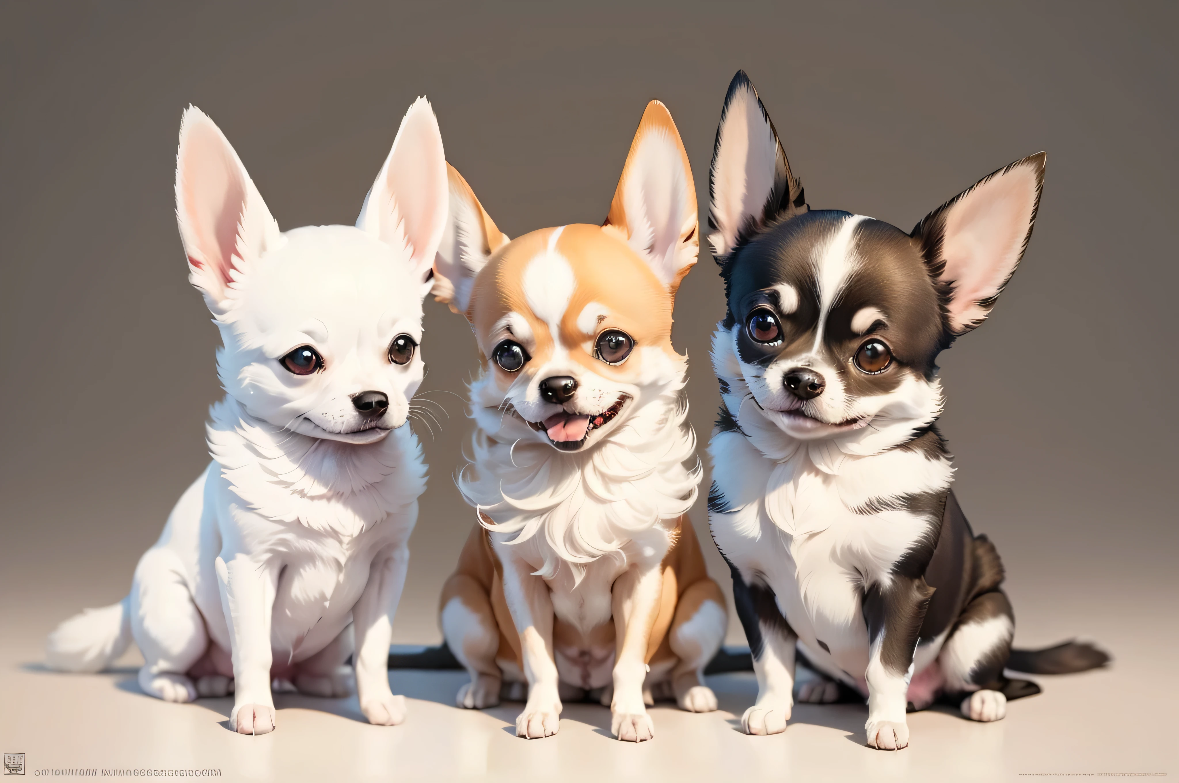Una pintura de acuarela encantadoramente vibrante muestra un encantador chihuahua de color merle sobre un fondo blanco sereno... El artista'Los intrincados trazos capturan perfectamente al chihuahua.'s unique pattern.'refugio.., con tonos marrones, marron oscuro, and black skillfully combined to create a visually captivating image. Cada detalle, desde los ojos brillantes hasta las orejas alegres, It is made by experts.., mostrando al artista's talent and attention to detail. This high-quality painting exudes a feeling of warmth and joy..., instantly captivating viewers and inviting them to appreciate the beauty of this adorable canine companion....