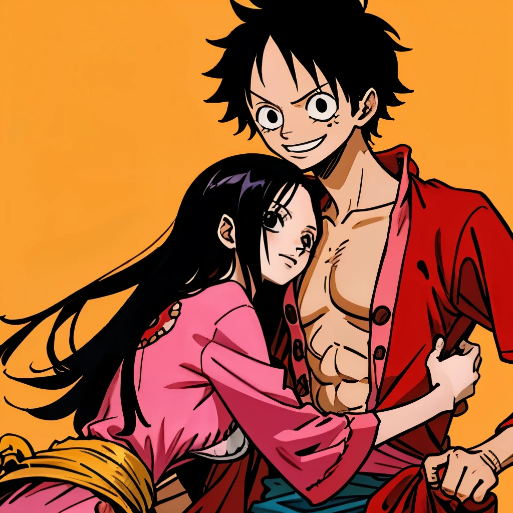 In love, boy and girl, 18 years old, happy, happy, onepiece, monkey d Luffy, boa Hancock,