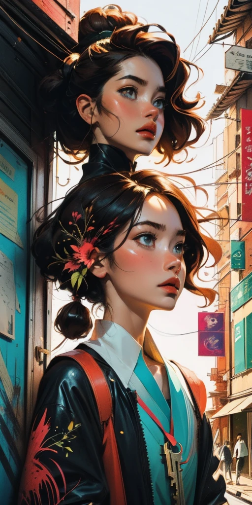 pace girl| standing alone on hill| centered| detailed gorgeous face| anime style| key visual| intricate detail| highly detailed| breathtaking| vibrant| panoramic| cinematic| Carne Griffiths| Conrad Roset| ghibli