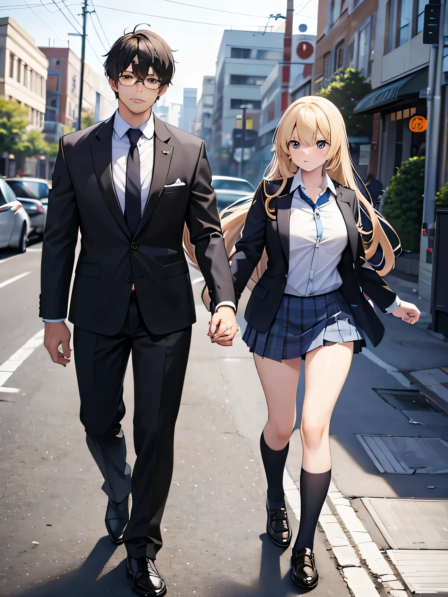Men wear glasses。