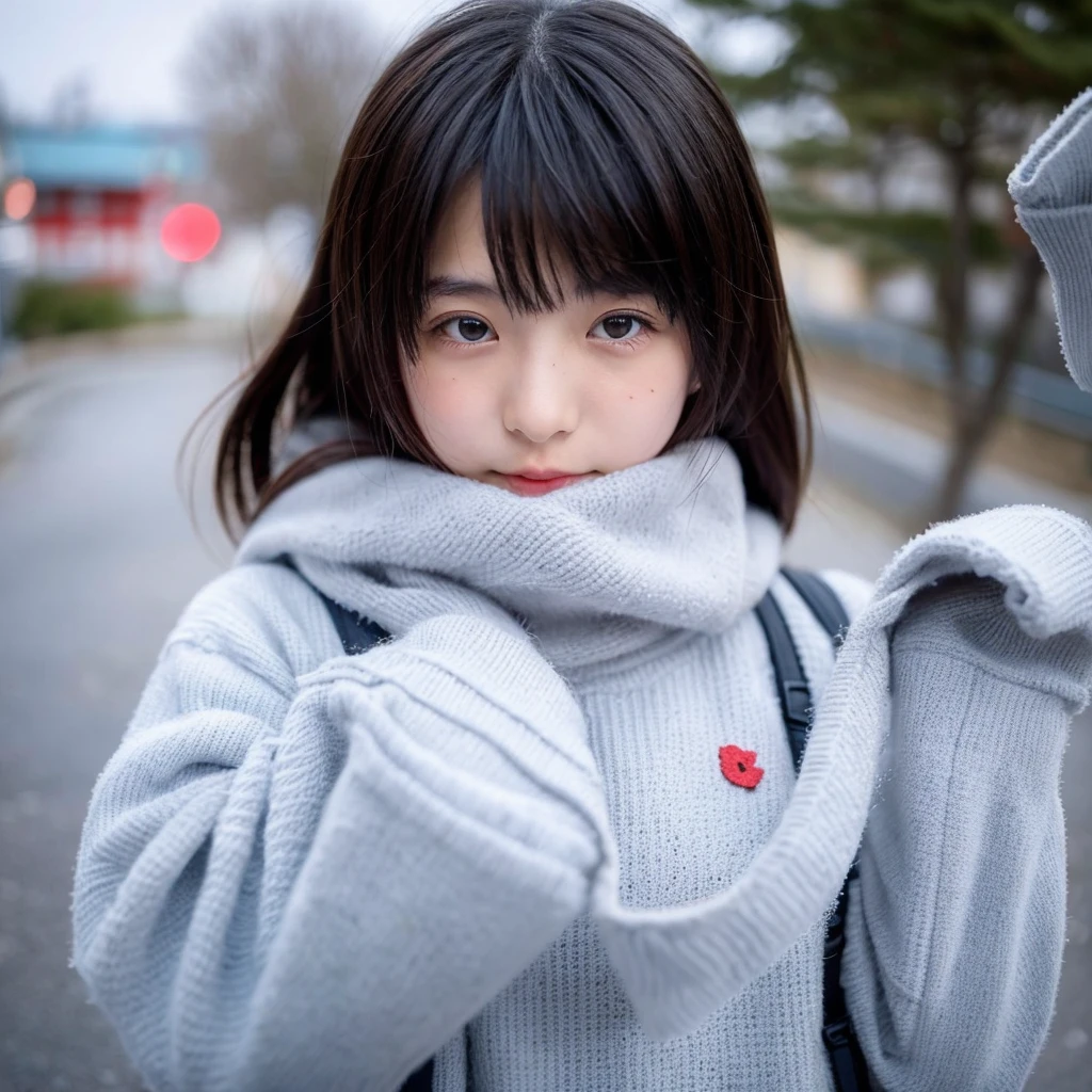 Japan。A town covered in frost reflected in the raindrops。In that town, there is a girl named Yu Mifuyu playing the ocarina.。