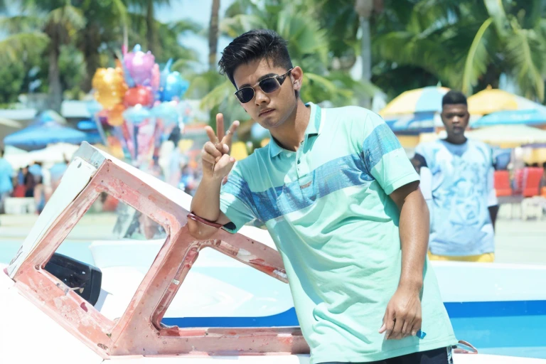Change background Cyberpank handsome boy 8k realistic