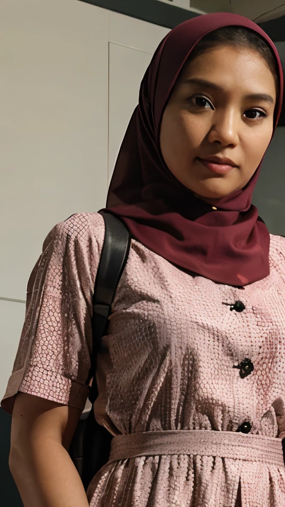 realistic malay woman teacher wearing tudung and baju kurung