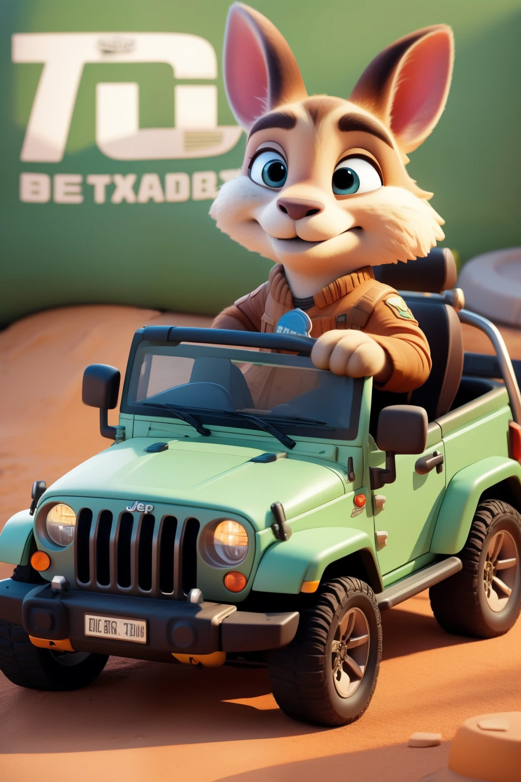 jeep，Clay material，Zootopia，no character，Ad labels，solo，8k