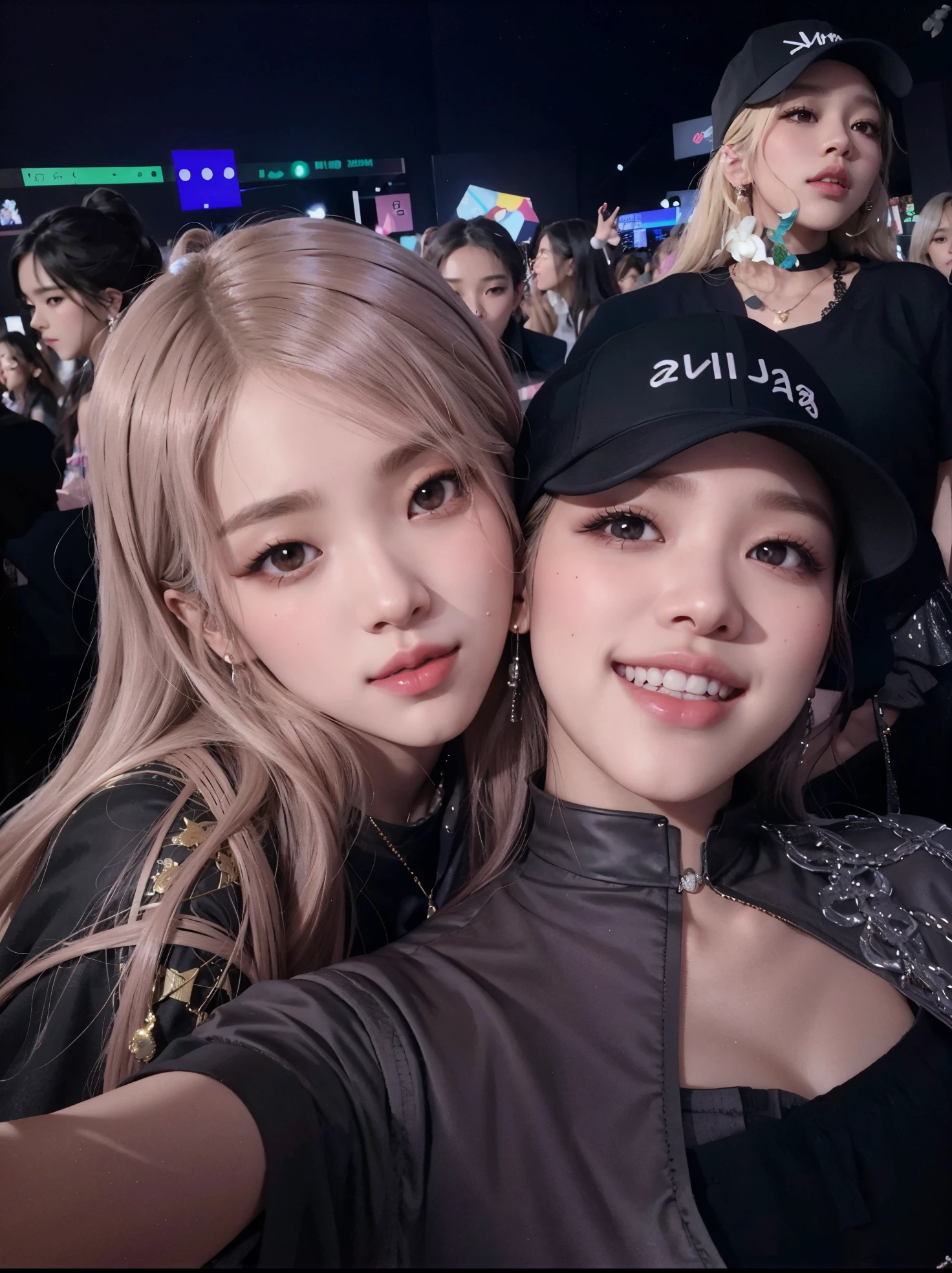 Un primer plano de una mujer con un top negro y un collar, Retrato de jossi de blackpink, parque roseanne de blackpink, jossi de blackpink, female korean idol portrait, jia, Lalisa Manoban de Blackpink, Retrato de Kpop Idol, heonhwa choe, Lalisa Manobal