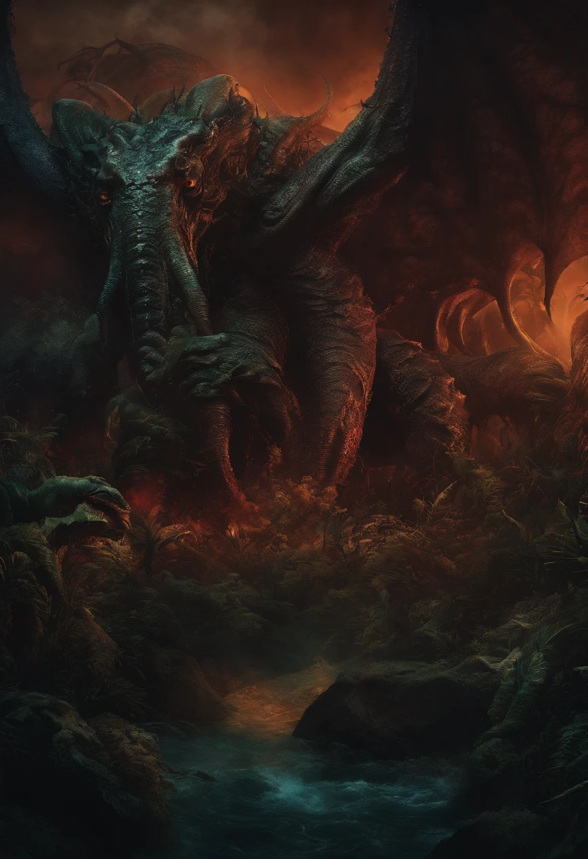Lovecraftian, dark, horror, madness, foreboding, awe inspiring, wallpaper
