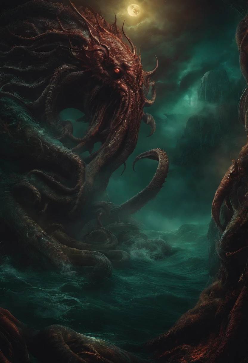 Lovecraftian, dark, horror, madness, foreboding, awe inspiring, wallpaper