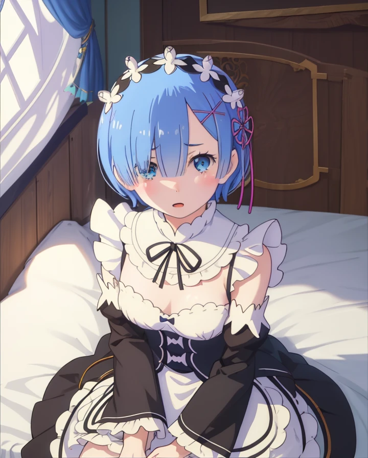 best quality, masterpiece, Flem, 1 girl, blue hair, only, maid, Roswaal mansion maid uniform, looking at the viewer, outdoor, open your mouth, anime coloring book, maid headdress, Upper body, cloud, null, parody, Day, Black belt, separate sleeve, blush, High resolution, of highest quality, illustration, cinematic light, Super detailed, detailed face, (fine eyes), best quality, very detailed, masterpiece, (detailed face), best details, bright eyes, medium brace, Sentado en la bed, sitting, bed, window, 夜null, Waihu, board member, board member llena, Backlight, light, (high contrast), (color),best quality, masterpiece, Flem, 1 girl, blue hair, only, maid, Roswaal mansion maid uniform, looking at the viewer, outdoor, open your mouth, anime coloring book, maid headdress, Upper body, cloud, null, parody, Day, Black belt, separate sleeve, blush, High resolution, of highest quality, illustration, cinematic light, Super detailed, detailed face, (fine eyes), best quality, very detailed, masterpiece, (detailed face), best details, bright eyes, medium brace, Sentado en la bed, sitting, bed, window, 夜null, Waihu, board member, board member llena, Backlight, light, (high contrast), (color),I'm not wearing a bra、I'm not wearing pants、Thin pubic hair is fully visible、Nipples are fully visible、No clothes are worn from the chest down、Completely naked、naked、not wearing any clothes、Stand with your legs straight、I'm not wearing anything on my legs、exposed bare skin、The whole body is included from directly below.