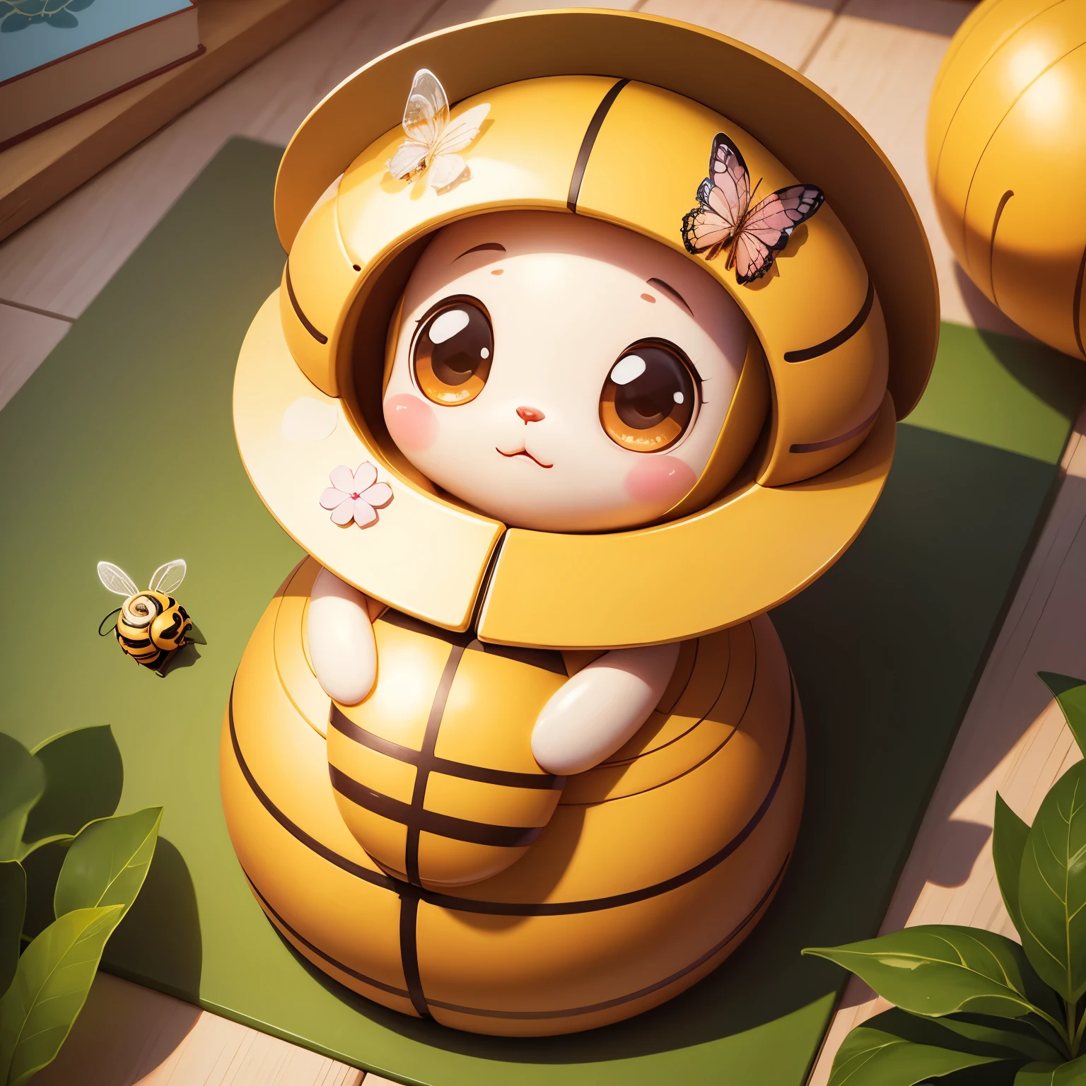 Beautiful bee masterpiece cute illustration