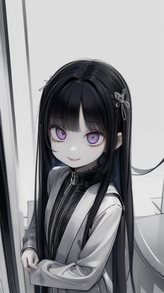 ８Year old girl,,,,,,smile,,,,white skin,black haired,purple eyes,Angle of view from above,,(super flat, flat shading, flat color:1.1),(cute:1.2),,lipstick,,,,one piece,,,,,,,,,,,,,,,,,,,,,,,,,,,,,,