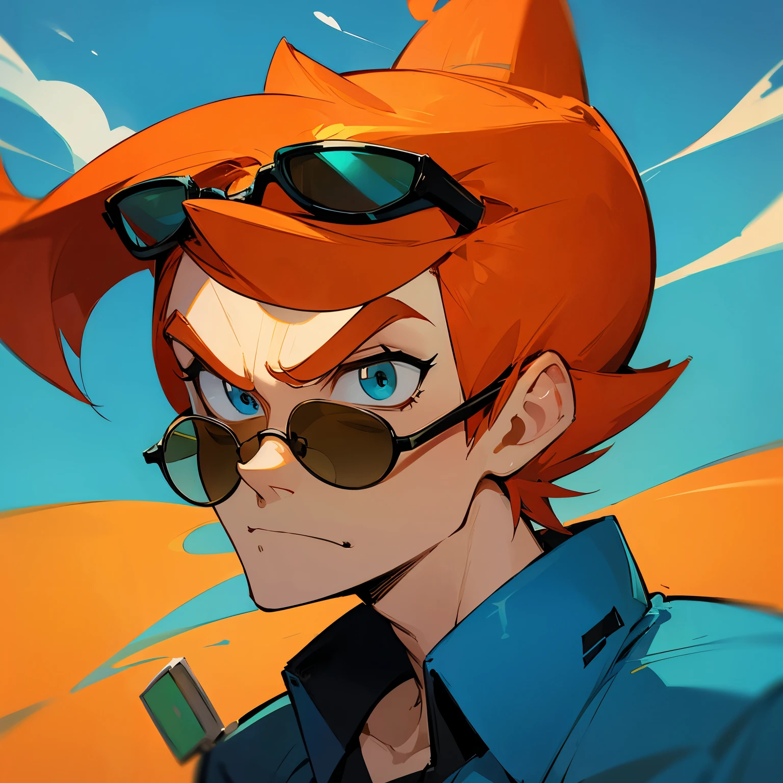 Phillip J Fry, Futurama, sunglasses, mugshot, face