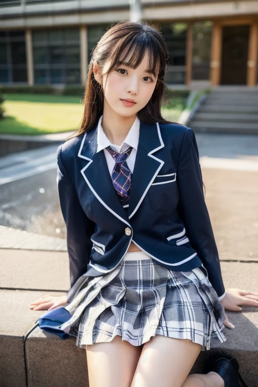 Highly detailed CG Unity 8K wallpaper、highest quality、super detailed、masterpiece、realistic、photoreal、Highly detailed cute girl、18-year-old、High school girl sitting cross-legged on the floor、sophisticated、young children、young sensuality、(High school students wearing Japanese uniforms)、((torn skirt))、((Lifted by yourself))、Low - Angle、blush、ruddy lips、looking at the viewer、semi body shot、(a large crowd gathers)、(Crowded Shibuya)、(Japanese high school uniforms and designated shoes)、(navy blue blazer:1.2)、(plaid skirt:1.5)、(white shirt for students)、 (long tie:1.2)、(light brown random hair)、(white panties)、(camel toe)、(black loafers:1.5)、(beautiful face:1.perfectly proportioned:1.2)、(long legs:1.2)、(beautiful:1.Anti can be seen from under the skirt))、(rough skin)、(rainで濡れた日本の高校の制服)、((wet hair、wet skin))、exterior、(wet white panties)、sexy look、navy blue cardigan、((open your legs))、lure、Ahegao、I can see your pants、(skirt left)、(Skirt flips up)、(Light panties:1.3)、(wet hair、wet skin)、rain、cloudy、Tokimeki、(nfsw)、diaper、diaperカバー、diaperが見える、Peeing