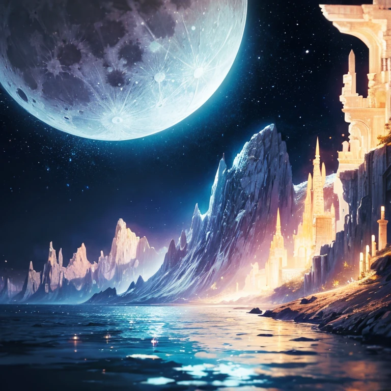High quality, detailed beautiful moon