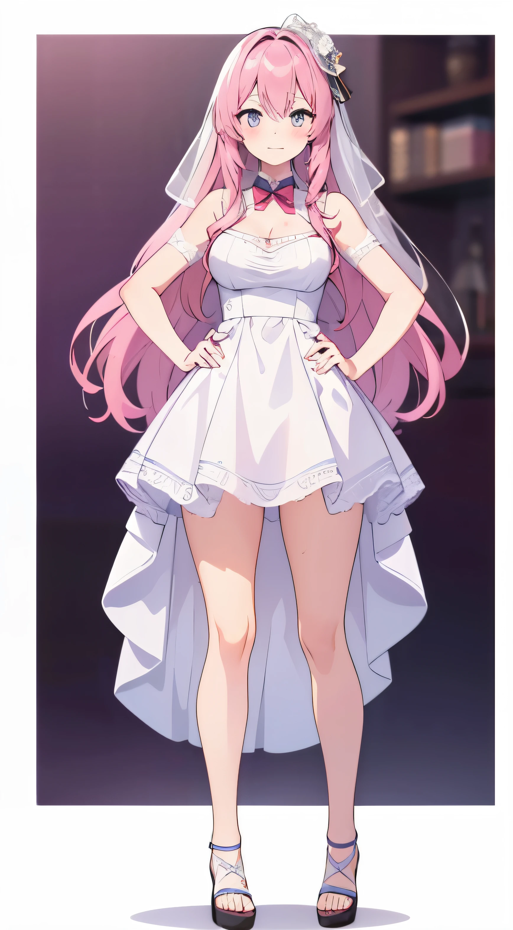"(highest quality,4K,High resolution,masterpiece:1.2),realistic,portrait,Wedding dress,boy,high school ,Whole body composition,in a state of pain,pink accent,muscular body"