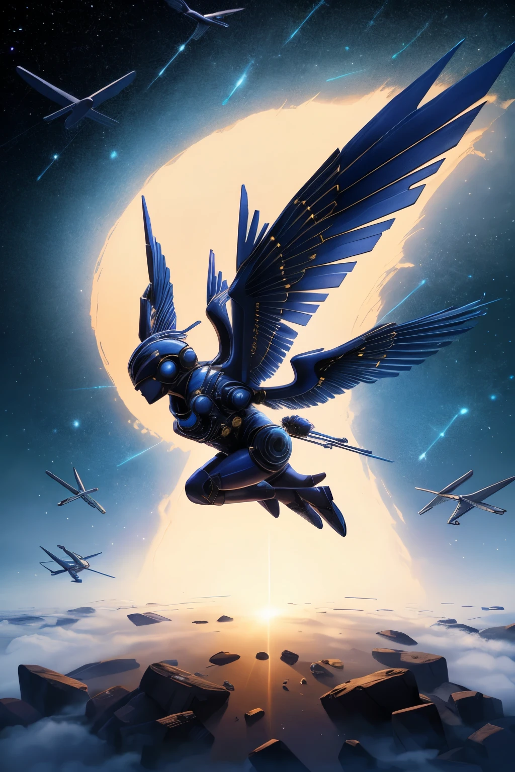 Prompt: Write a description or analysis of the song "Soundwave," focusing on its themes of unity, magic, and the shared experience of music. Explore how the lyrics convey a sense of togetherness and celebration, and discuss the imagery of flying, dancing, and jumping towards the sky. Consider the role of the soundwave as a metaphor for the collective joy and happiness that music brings.