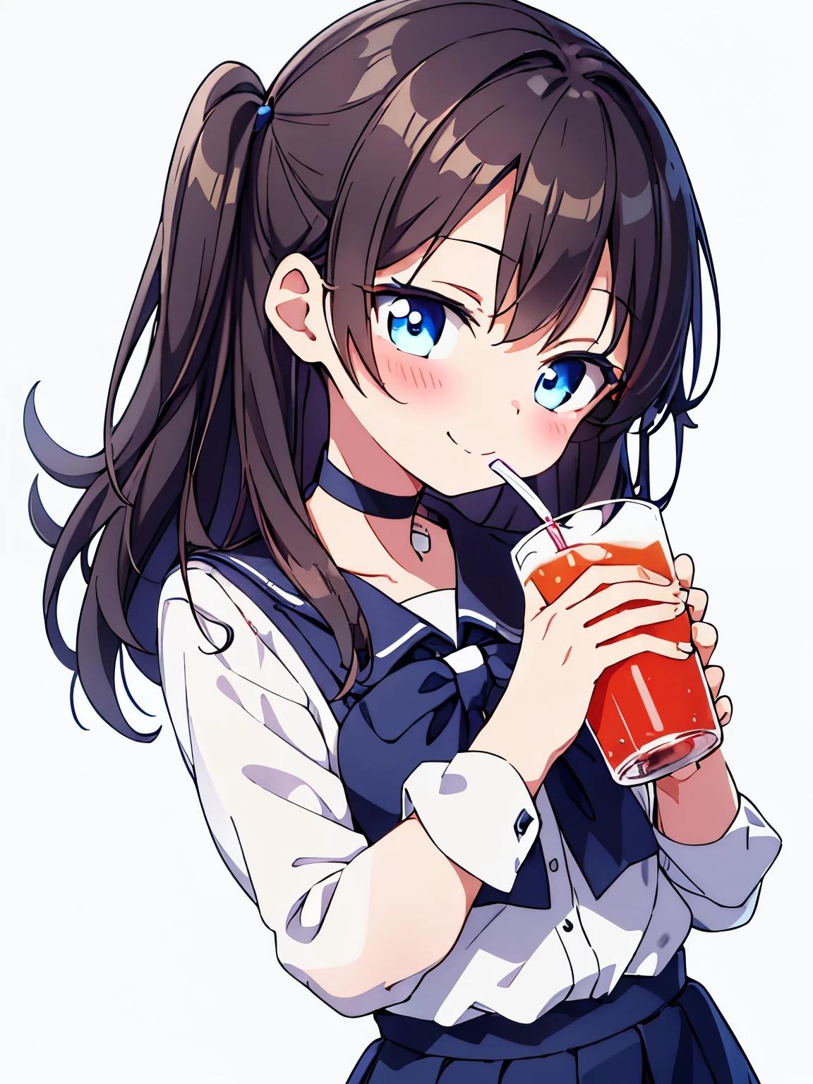 (handjob),side view,eye-level shot,face focus,open mouth,tongue out,cum on tongue,lick,(1girl,Beautiful 16 year old girl),((Slender,Small breasts,Baby Face,Small face,)),looking at viewer,Black Hair,bangs,two side up,Gray Eyes,Drooping eyes,slit pupils,narrow eyes,,shirt,Checked tie,Checked Skirt,Beautiful and detailed anime art,Mischievous smile,Dimly lit room,Simple Background,Gray background,Low lighting