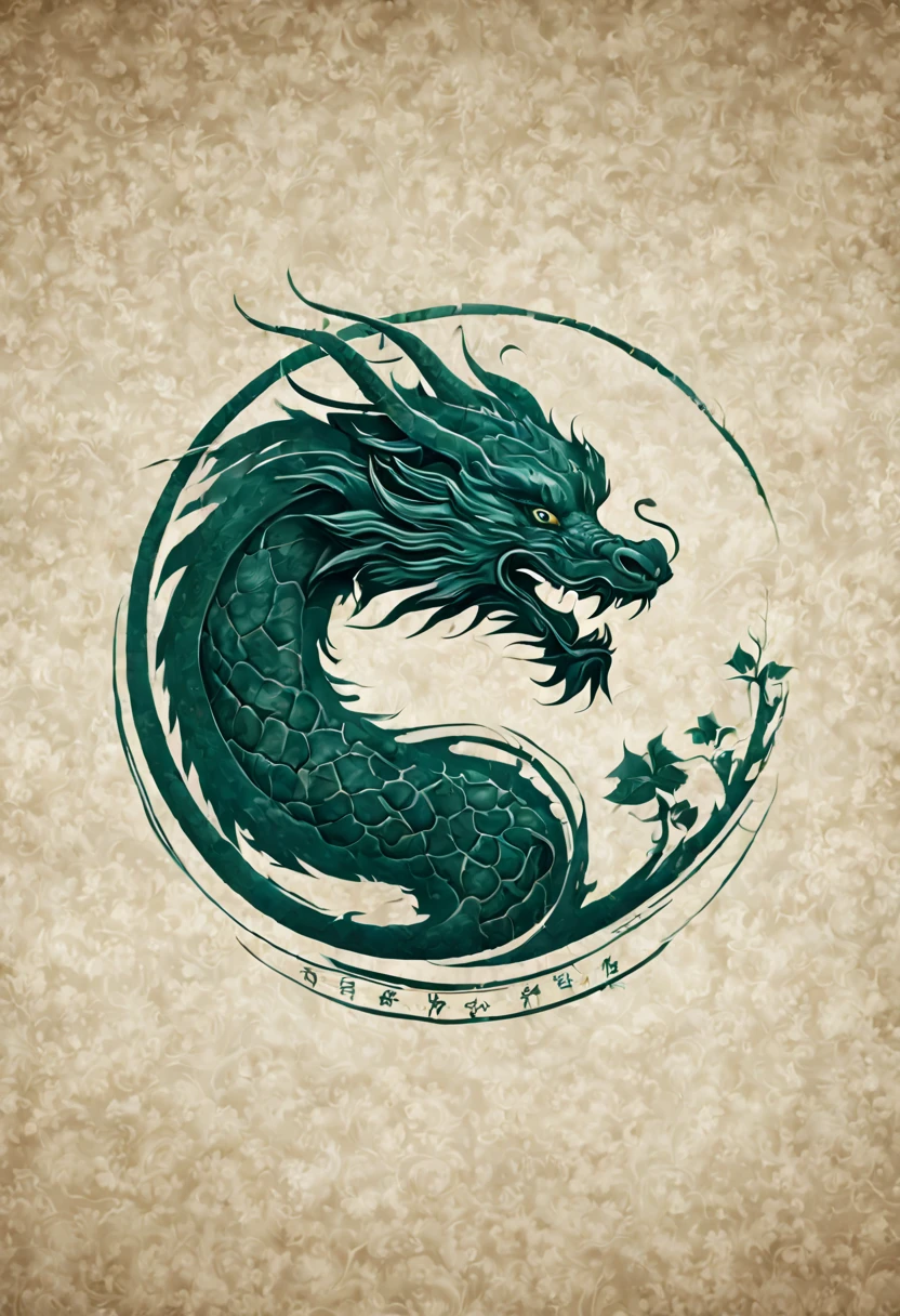 Design a Chinese "Hidden Dragon" (Hidden Dragon) logo.
inspiration by JZdzisław Beksiński, Krzysztof Łukasiewicz
