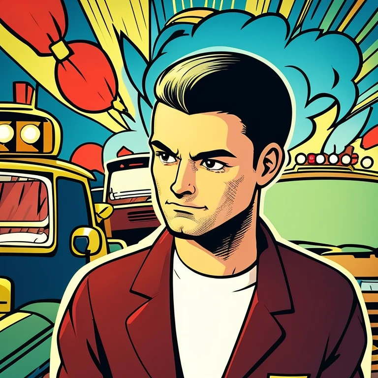 retro cartoon man