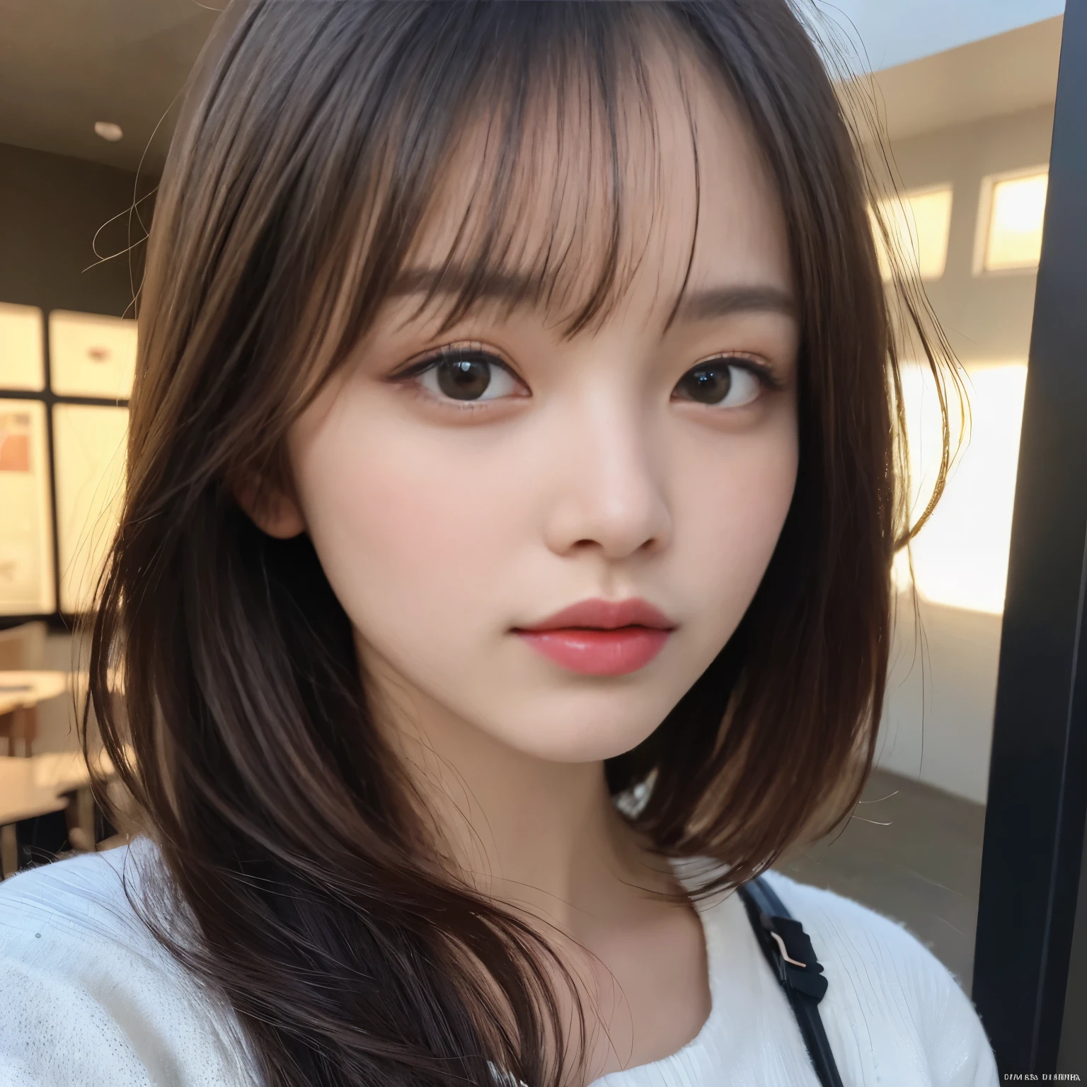 muste piece, highest quality, illustration, super detailed, finely, High resolution, 8k wallpaper, perfect dynamic composition, detailed and beautiful eyes, Women's Fashion Winter,Small breasts natural color lip, bold sexy pose,Harajuku、20 year old girl、cute、Subject looking at sexy pose on camera