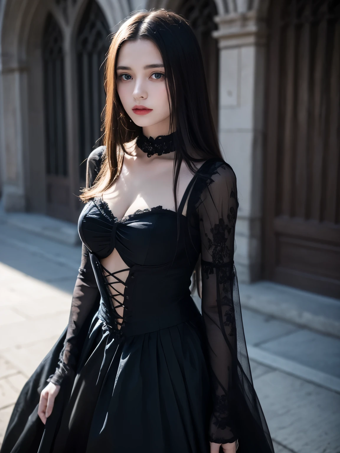 Gothic with short dress