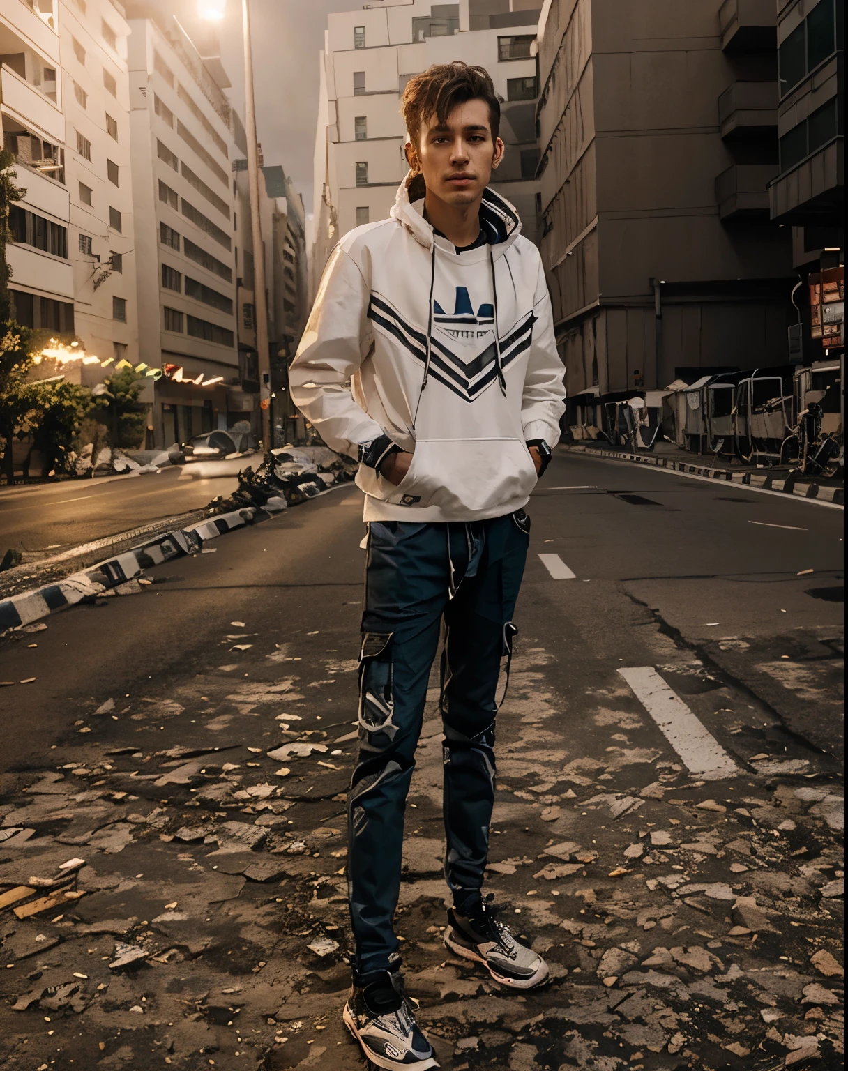 Background change cyberpunk handsome realistic 8k ultra realistic