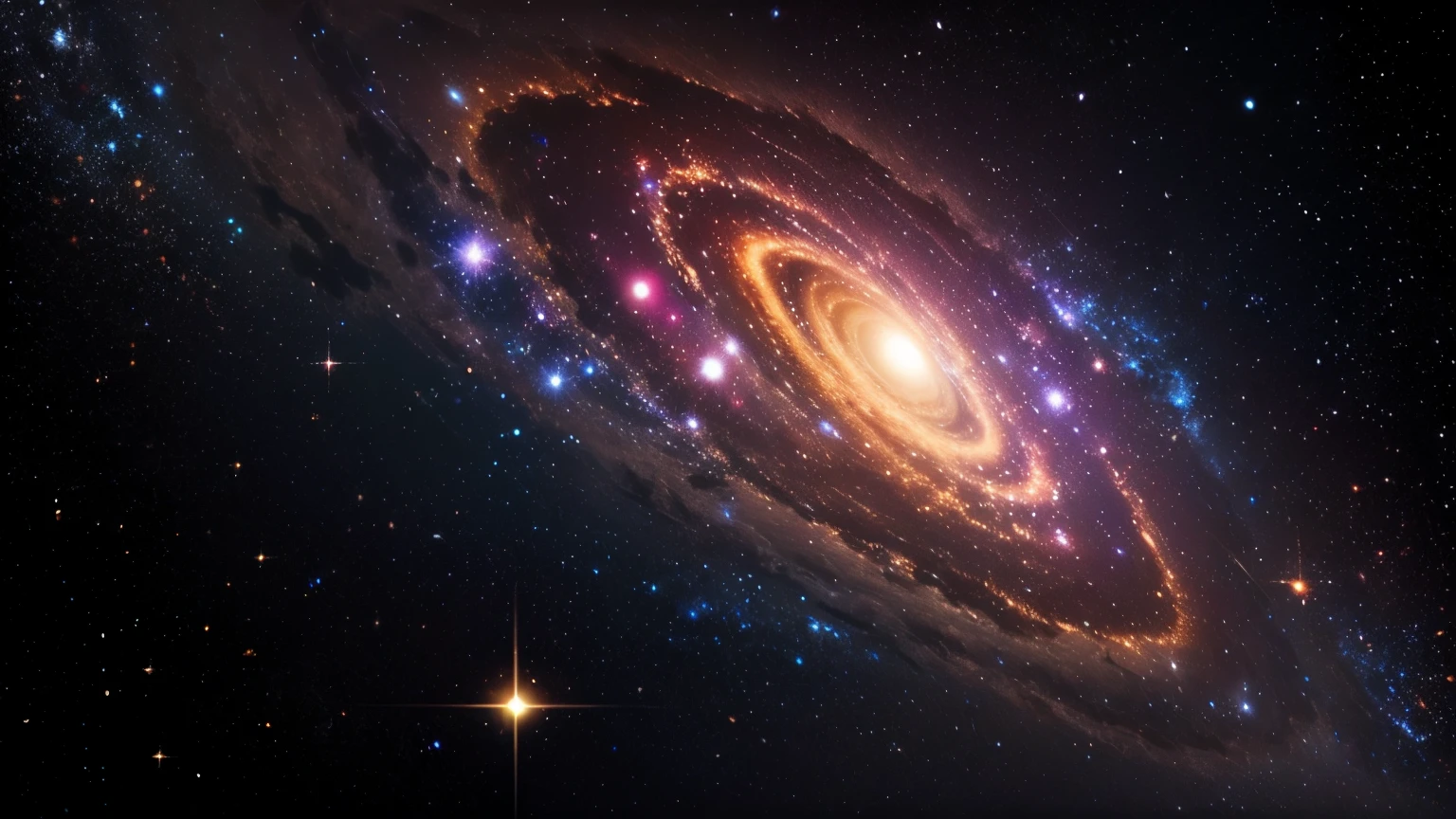 a multicolor galaxy, ultra detailed  