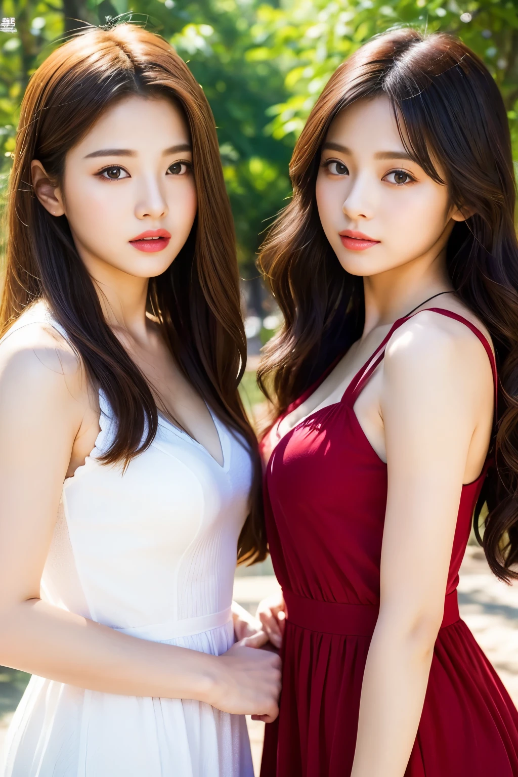 top-quality、​masterpiece、超A high resolution、(Photorealsitic:1.4)、2girls、twinsies、Angel of Beauty