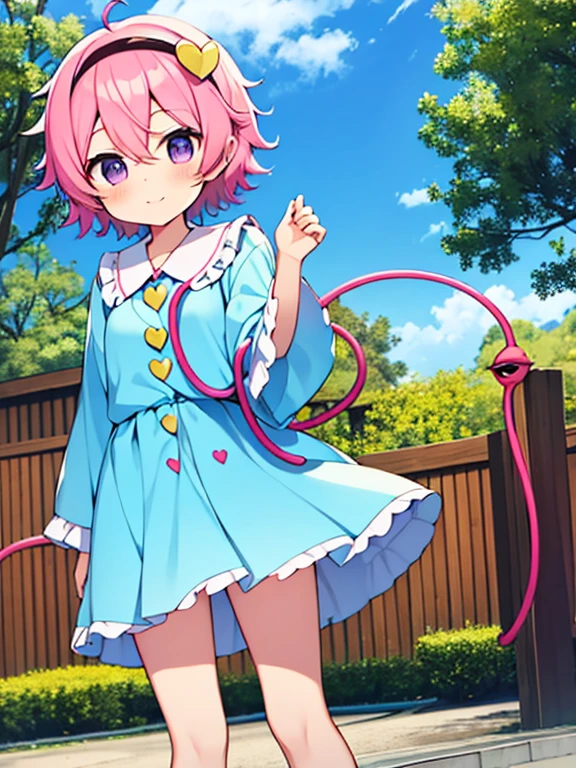 best quality、Satori Komeiji pink short hair(girl)