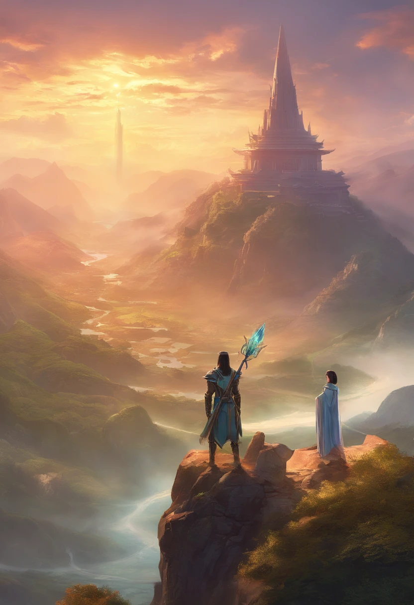 a highly detailed matte painting of a xianxia warrior on a hill watching a giant alien monster, by makoto shinkai, by artgerm, by wlop, by greg rutkowski, volumetric lighting, octane render, 4k resolution, trending on artstation, masterpiece
