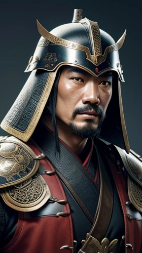oriental、man in ancient chinese armor、Ancient Chinese man wearing a leather helmet、three kingdom、multiple warlords、highest quality、masterpiece、ultra high resolution、(realistic:1.4)、Game Posters、Clear and beautiful image quality、