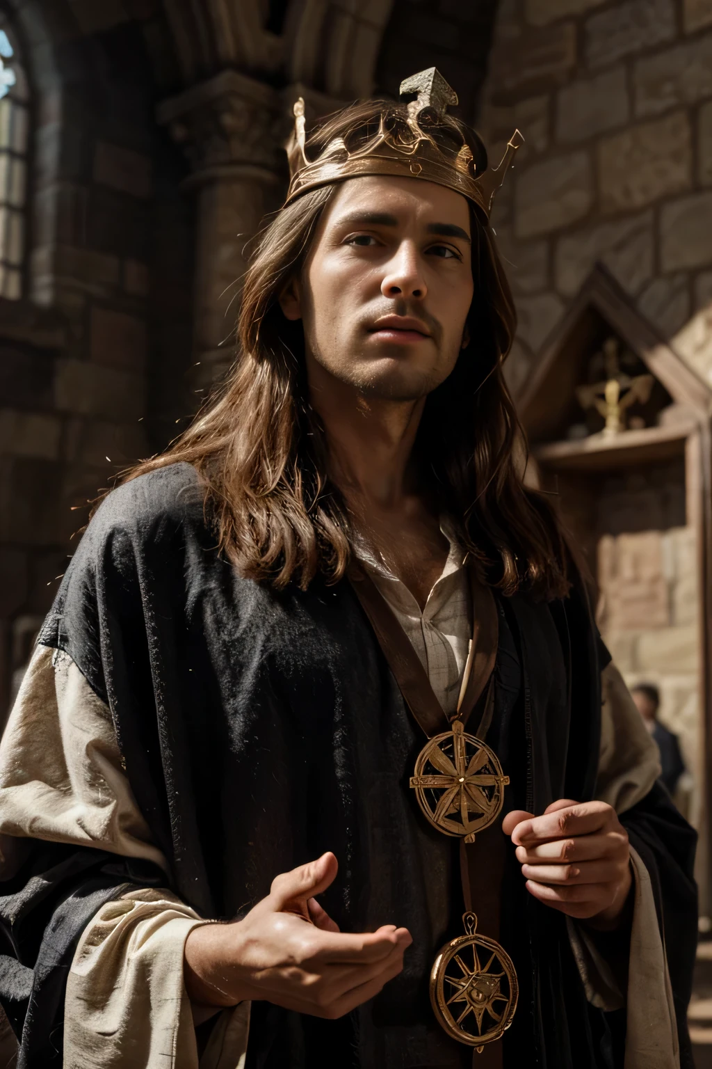 A visual representation of the pagan loyalties of a man known as King Solomon, enfatizando o desvio espiritual, ultra detalhado, ultra detalhado background, 8k
