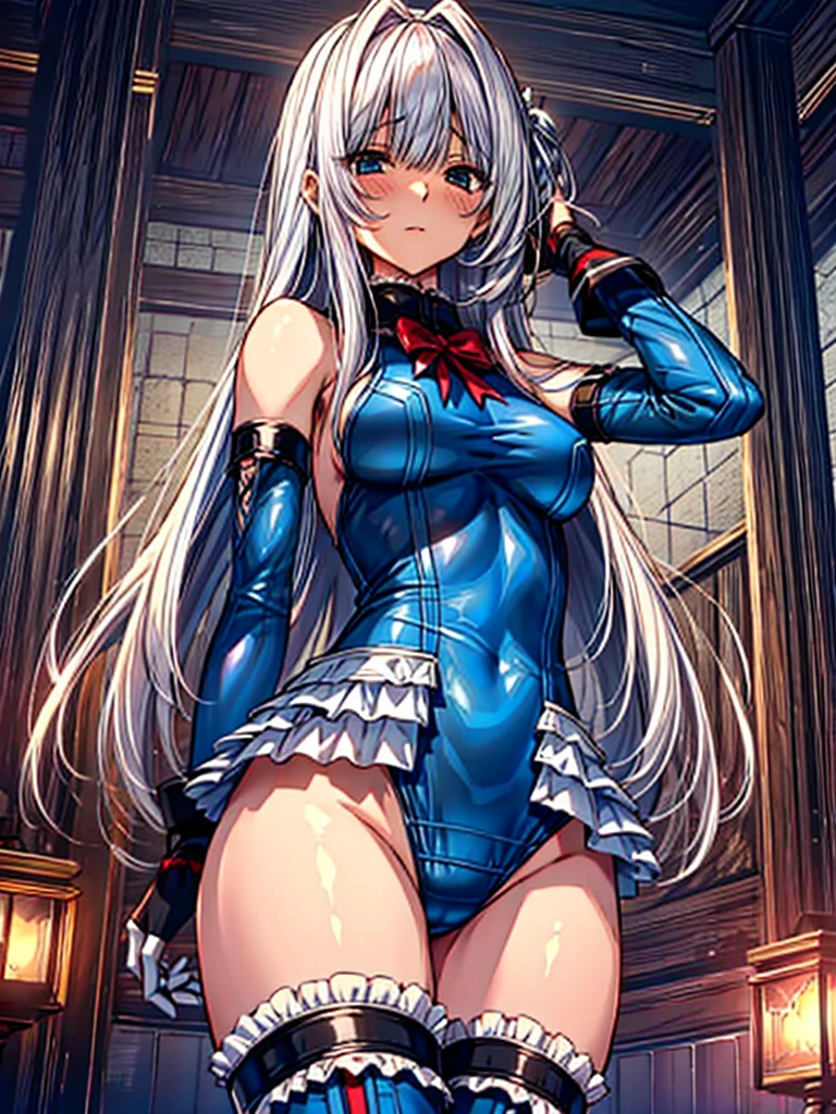 1girl in, ( (digital) ( ), medium breasts, (fril swimsuit, thighs thighs thighs thighs, Detached sleeves)) , Best Quality, marierose,、Hypnorola
Eyes in the sky、1girl in,Emotionless facial expressions,,(Inside the base:1.4),dark aura