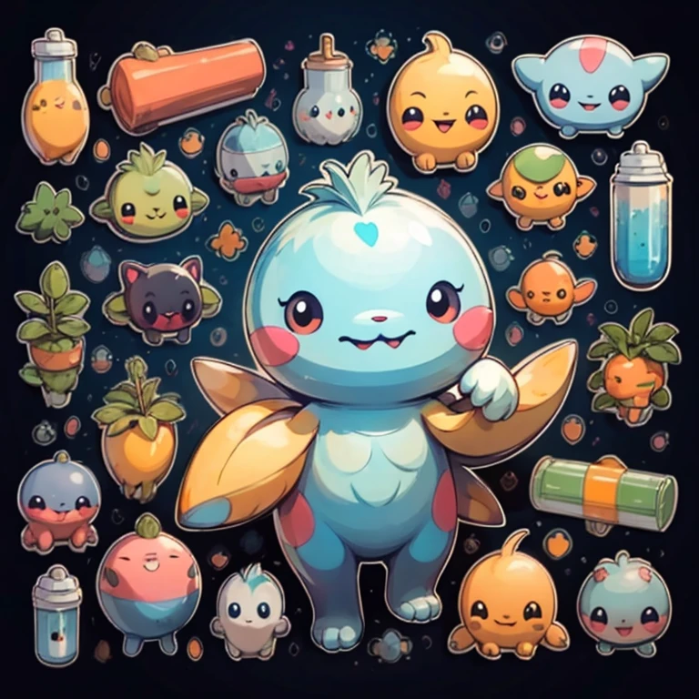 sticker,Pokemon \(biology\), background,