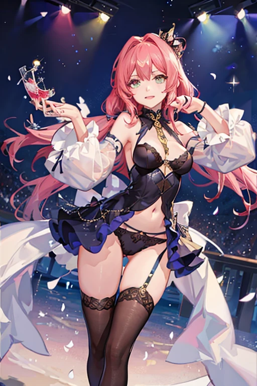 woman singer sexy cute Idol concert nipple bare panties Full view