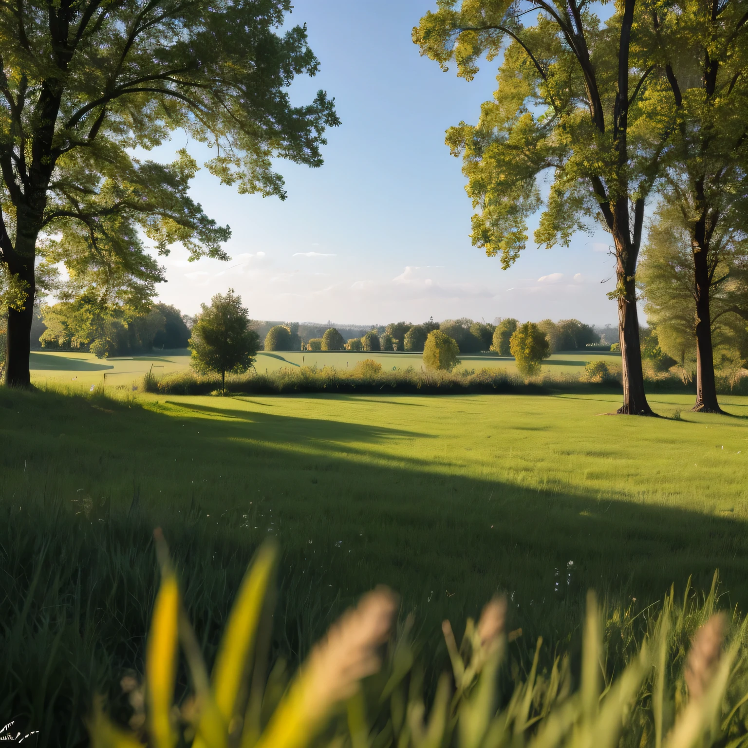 View from the window of the Russian field and forest., summer, sunny, day, injure, frontal shooting