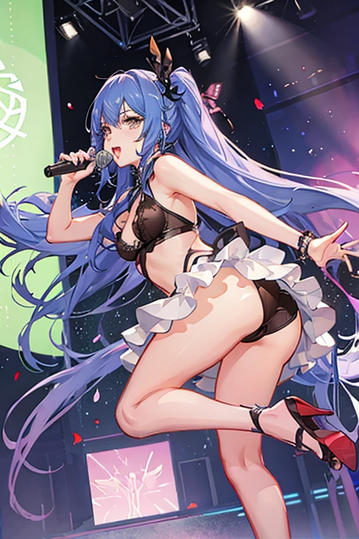 woman singer sexy cute Idol concert cyber- panties butt
