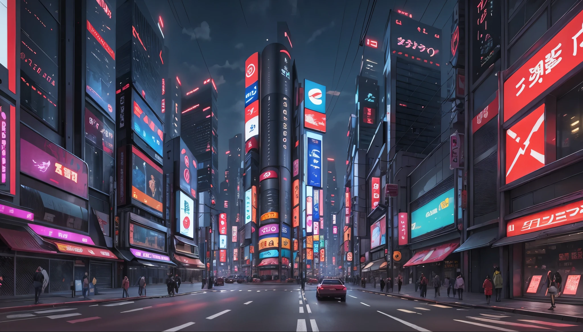 Make a hyperrealistic and ultra detailed image of Tokyo as if it were in Cyberpunk 2077 --auto --s2