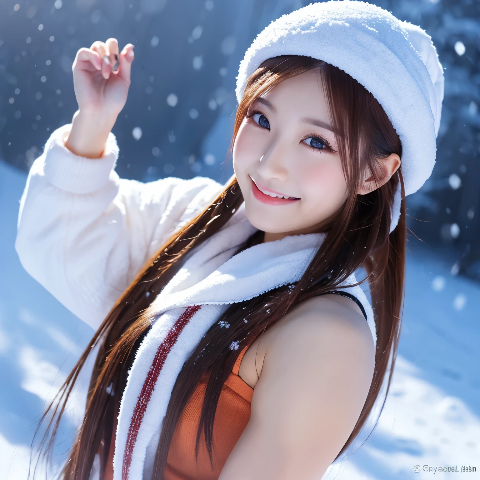 snow　muscle　beautiful girl