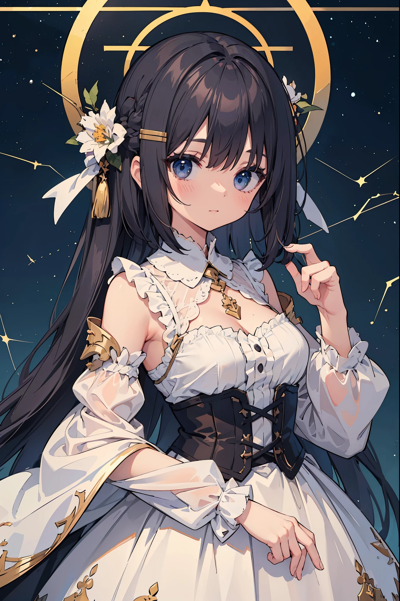 (Masterpiece:1.2), Best Quality, (illustration:1.2), (ultra detailed), hyper details, (delicate detailed), (intricate details), (cinematic light, Best Quality Backlights), Delete line, soloist, perfect body, (1 girl), She was like April sky, Sunrise in her eyes, of light, Shining star, Fire in her heart, Brightest day, Melting snow, Breaking through the chill, (make up), High contrast, (better lighting, an extremely created and beautiful), (cinematic light), showy,