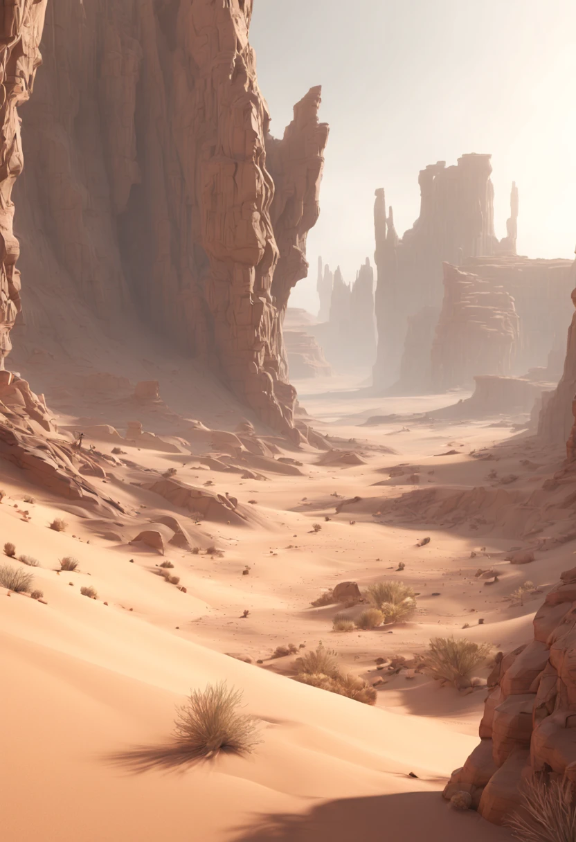 science fiction, Desert Canyon, octane render, intricate, (best quality, masterpiece, Representative work, official art, Professional, unity 8k wallpaper)