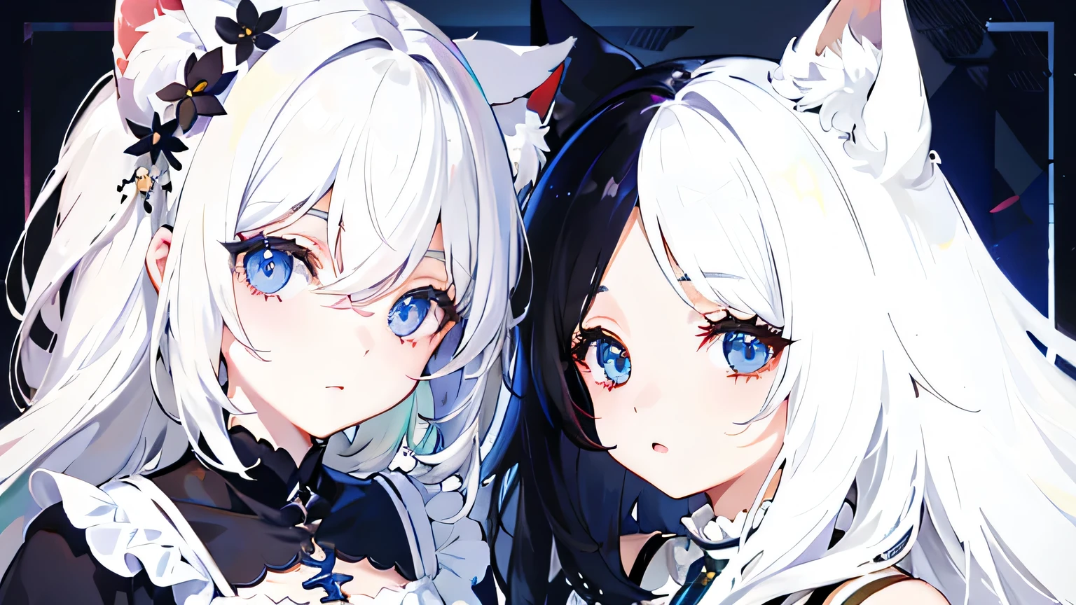 anime garotas de anime com cabelos brancos e olhos azuis, dos arknights, arknights, linha de frente das meninas style, personagens de azur lane, from linha de frente das meninas, detalhes finos. linha de frente das meninas, linha de frente das meninas universe, linha de frente das meninas, linha de frente das meninas cg, menina gato branco, do videogame azur lane, estilo azur lane, garota de anime com orelhas de gato, de cabelos brancos