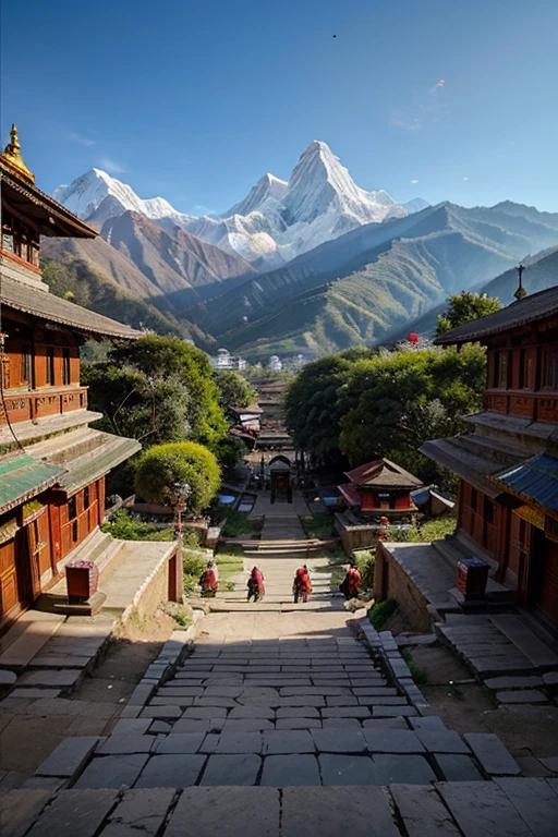 Certainly! How about using an AI art generator to create an image that combines elements of traditional Nepali architecture, vibrant cultural festivals, and Himalayan landscapes? You could input prompts like "Nepali temple architecture merged with colorful festival celebrations against a backdrop of majestic Himalayan mountains." This could result in a visually captivating representation of Nepal's rich cultural heritage set amidst its stunning natural beauty.