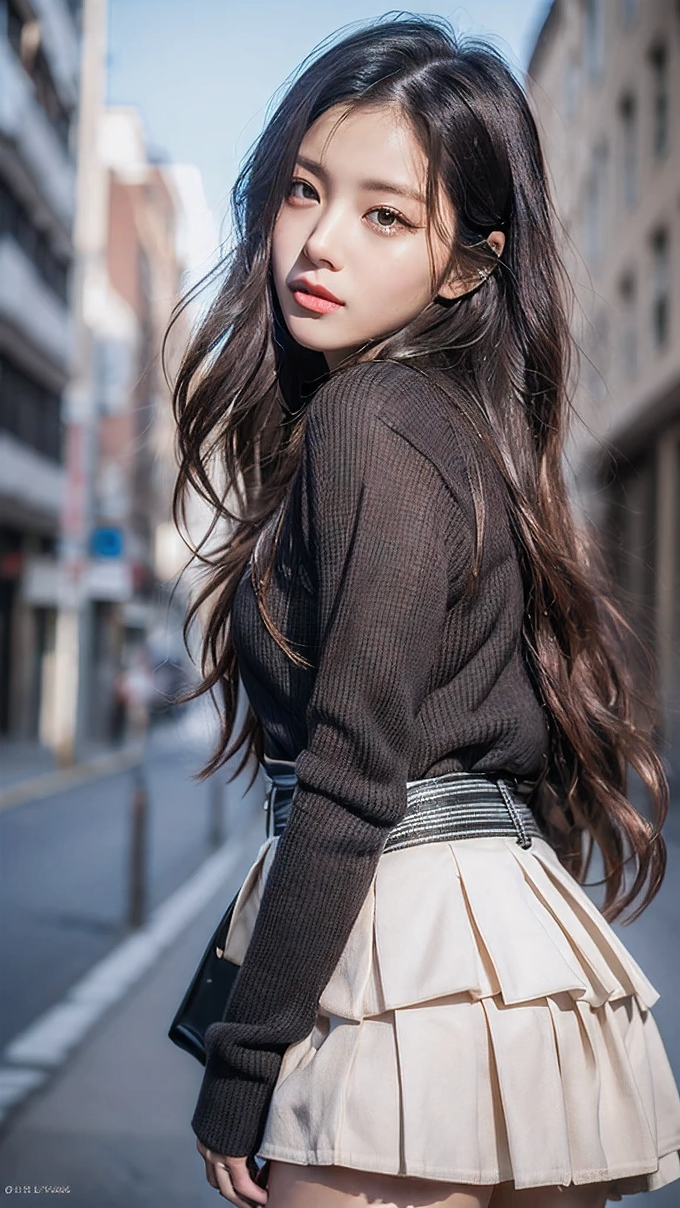 Female、White drool from the mouth、Long Hair Outdoor Fair Skin Disheveled Hair Super Cute、Soft and face、black hair、8K resolution、Super realistic、Super fine、 Soft body toned ass night、((Highest Definition、8k、masterpiece:1.3))、Super fineな顔、Super fineな唇、Fine eyes、double eyelid、School Uniform:1.1