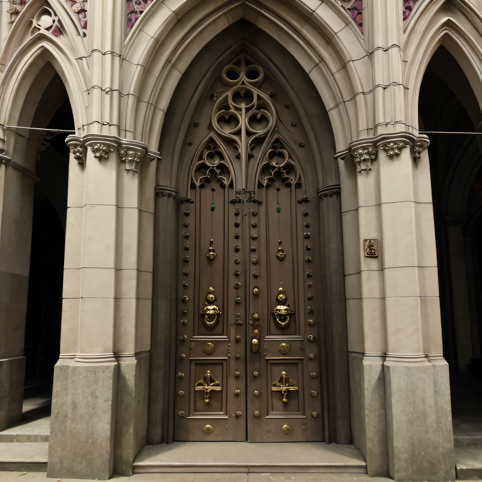 porta trabalhada por artista para uma catedral
