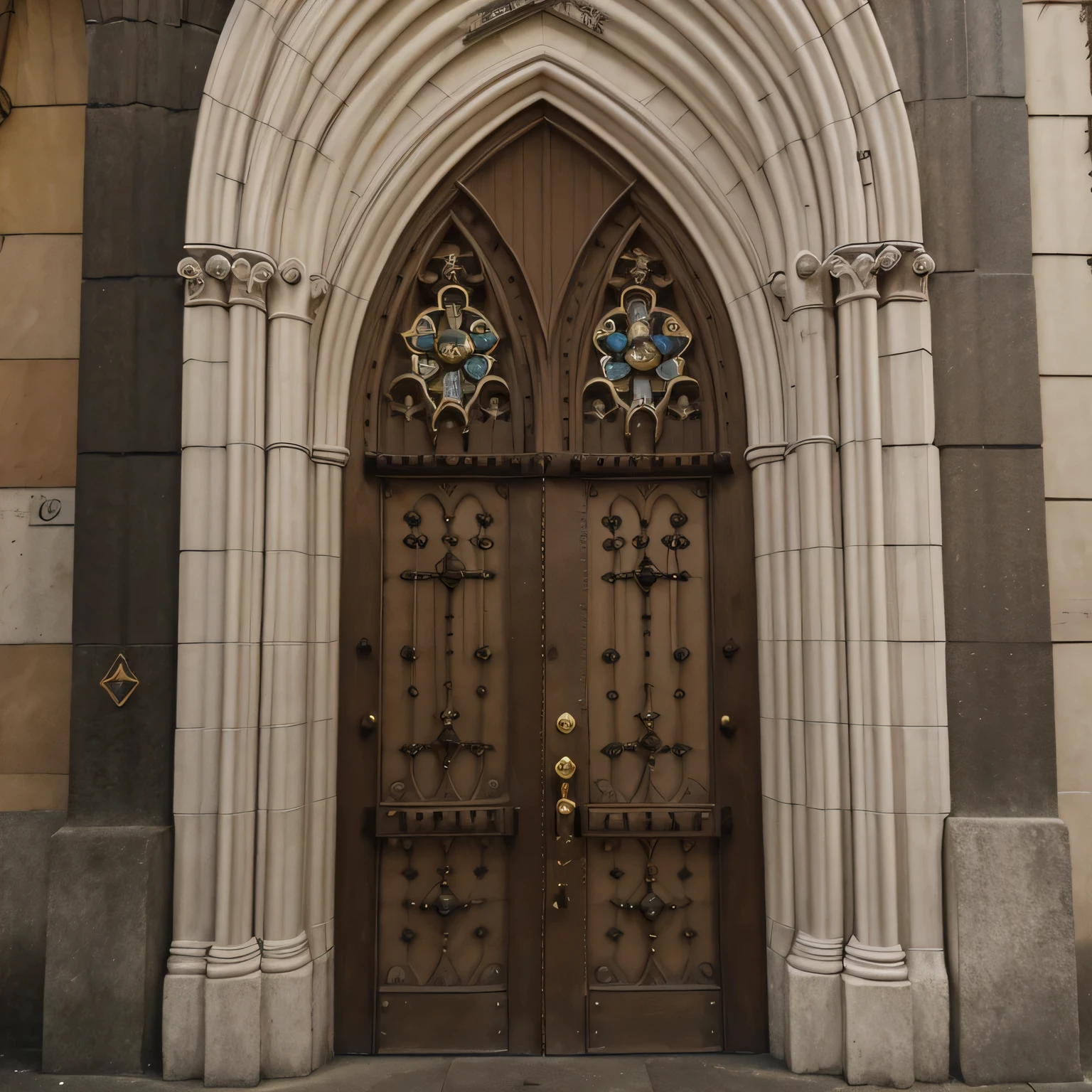 porta trabalhada por artista para uma catedral