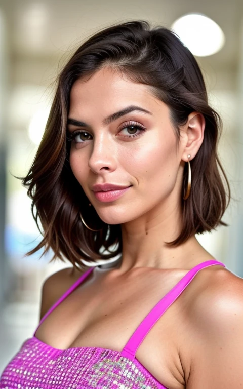 linda hermosa morena del modelaje, cuerpo completo, 32 years old, cara coqueta, mirada seductora, Brown eyes, high resolution, calidad de detalles, realista, skin realista, sonrisa hermosa, feliz, happy expression, boca cerrada, Hermoso lips, detalles intrincados, poca profundidad de campo, muy detallado, alto presupuesto, epic hollywood movie, gorgeous, Obra maestra, premiado, profesional, muy detallado, textura de piel detallada, (rubor: 0.5), (piel de gallina: 0.5). (the most Hermoso woman in the world) (By the chestnut) (pelo corto y rizado, Cabello salvaje, corte elegante) cara delgada, nariz fina, Hermoso, very Hermoso, perfecto face, Esbelto body (Esbelto), (By the chestnut) (Brown eyes ) (piel blanca) Cuerpo hermoso, cara occidental, ojos depredadores, labios rosados, muslos gruesos. cuerpo completo, belleza occidental, nariz fina, Hermoso, perfecto, ((mejor calidad)), ((ultra-resolution)), ((Fotorrealista: 1.4)), (detalles intrincados), perfecto face, constituir: 1.5 , cara clara, detalles faciales. vista frontal ((uniforme, tactical suit, disfraz de agente, ESPIAR))