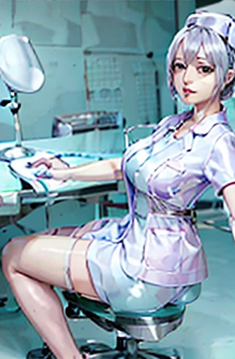 nurse uniform,hospital, latex nurse suit,nurses,busty,elbow gloves,labcoat,silverhair woman,blue eyes , gigantic boobs ,medical instruments,asian nurse,two nurses,speculum,examination room,oversize boobs, ,big ass ,strap on, lay on table ,legs spreaded,giving birth,gyno chair , dentist,Milf,