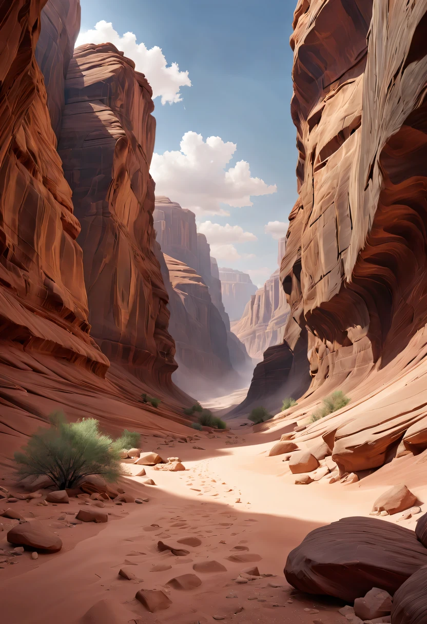 (desert canyon:1.5)，Narrow canyon in the middle of the desert,sandstorm，tornado，广阔的desert canyon,dramatic scenery,red sandstone formation,huge rock cliff,stunning landscape,deep and narrow ravine, in the style of photo realistic landscapes, Stone sculptures, cabin core, Stone, in the style of photo realistic landscapes, cabin core, tumbling wave,decorative background, photo realistic landscapes, large canvas format, 32k Ultra HD, photo, The best qualities of imaginative landscapes,4K,8k,high resolution,masterpiece:1.2),Super detailed,(actual,realistically,realistically:1.37),